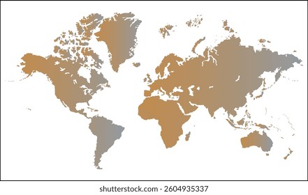 World map outline, silhouettes world map, modern world map graphic, Countries Silhouettes Stock Illustrations, Vectors