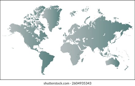 World map outline, silhouettes world map, modern world map graphic, Countries Silhouettes Stock Illustrations, Vectors