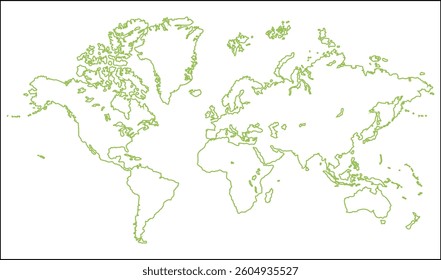 World map outline, silhouettes world map, modern world map graphic, Countries Silhouettes Stock Illustrations, Vectors