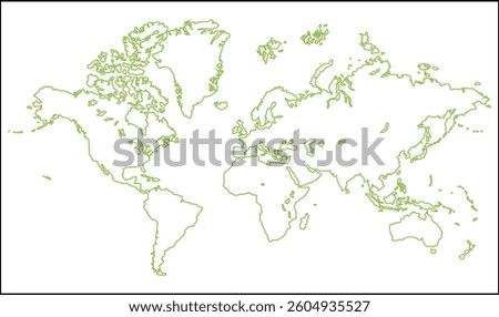 World map outline, silhouettes world map, modern world map graphic, Countries Silhouettes Stock Illustrations, Vectors