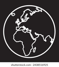 Esquema del mapa del mundo. ilustración vectorial