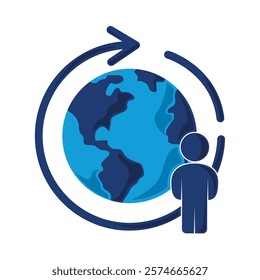world map overpopulation future icon