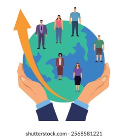 world map overpopulation isolated design