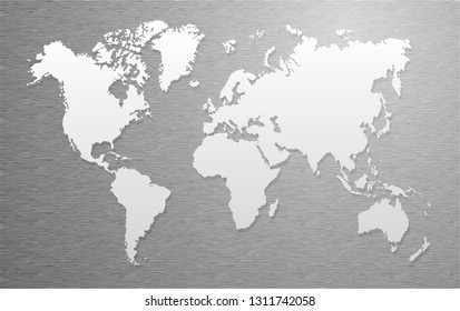 world map, paper art vector