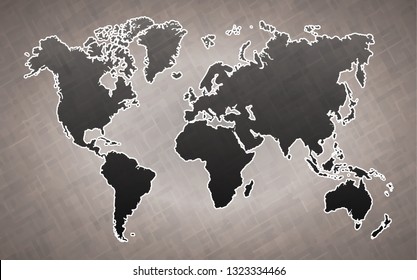 world map, with paper art vector