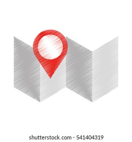 world map paper geography icon vector illustration design