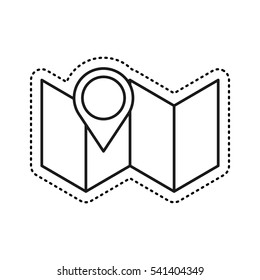 world map paper geography icon vector illustration design