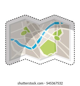 world map paper geography icon vector illustration design