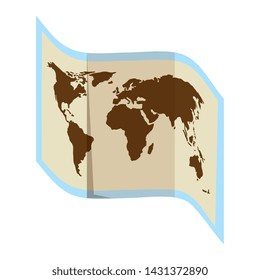 world map paper guide icon