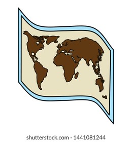 world map paper guide icon