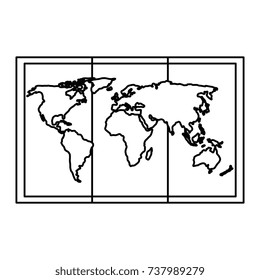 world map paper icon