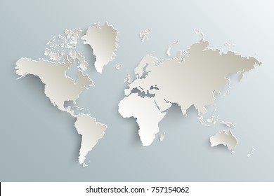 World Map Paper Political Map World Stock Vector (Royalty Free ...