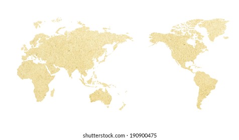 World map paper of vertor