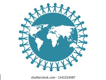 World map: people