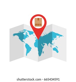 world map with pin location box