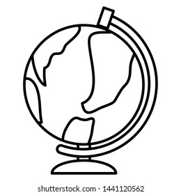 world map planet education icon