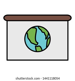 world map planet in paper board