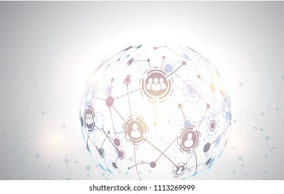 
World map point and line composition concept of Industry 4.0 concept Internet of things network, cybernetic abstraction with innovative industrial schemes.-Vector Illustration 