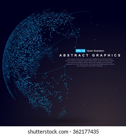 World map point, line, composition, representing the global, Global network connection,international meaning.