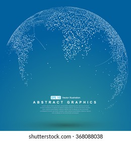 World map point, line, composition, representing the global, Global network connection,international meaning.