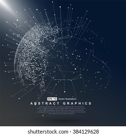 World map point, line, composition, representing the global, Global network connection,international meaning.