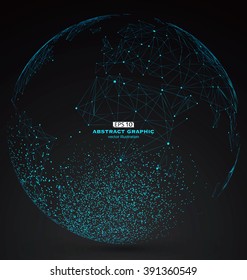 World map point, line, composition, representing the global, Global network connection,international meaning.