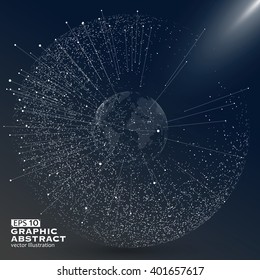 World map point, line, composition, representing the global, Global network connection,international meaning.
