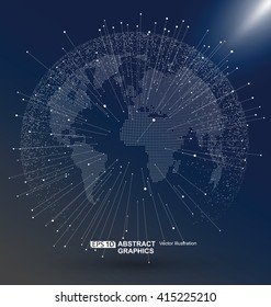 World map point, line, composition, representing the global, Global network connection,international meaning.