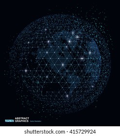 World map point, line, composition, representing the global, Global network connection,international meaning.