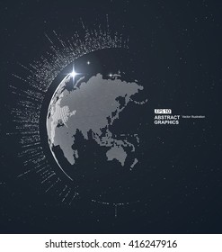 World map point, line, composition, representing the global, Global network connection,international meaning.