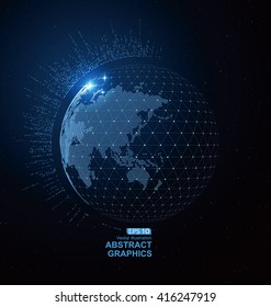 World map point, line, composition, representing the global, Global network connection,international meaning.
