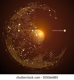 World map point, line, composition, representing the global, Global network connection,international meaning.