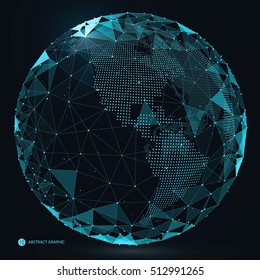 World map point, line, composition, representing the global, Global network connection,international meaning.