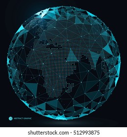 World map point, line, composition, representing the global, Global network connection,international meaning.