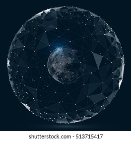World map point, line, composition, representing the global, Global network connection,international meaning.