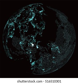 World map point, line, composition, representing the global, Global network connection,international meaning.