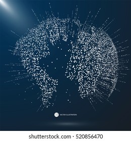 World map point, line, composition, representing the global, Global network connection,international meaning.
