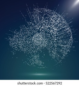 World map point, line, composition, representing the global, Global network connection,international meaning.