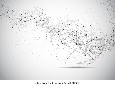 World map point, line, composition, representing the global, Global network connection,international meaning.