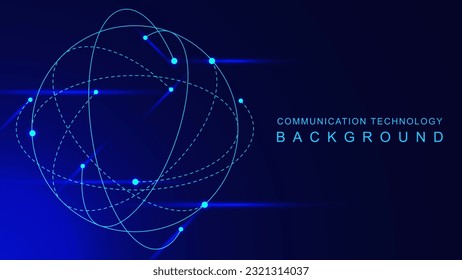 World map point and lines for global network connection, social networking and digital communication technology concept background. Vector illustration.