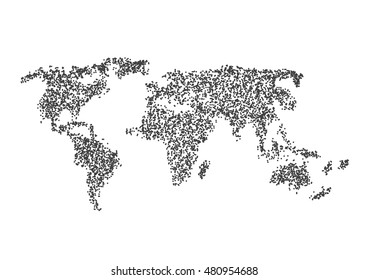 World map point vector illustration