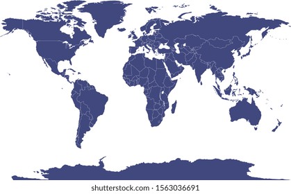 world map. political map of the world. vector illustration