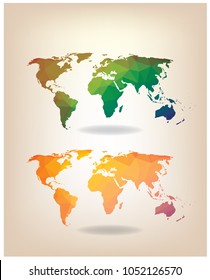 world map polygon geometry map vector eps 10.