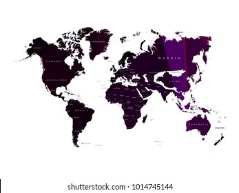 World map polygon network  on white background.