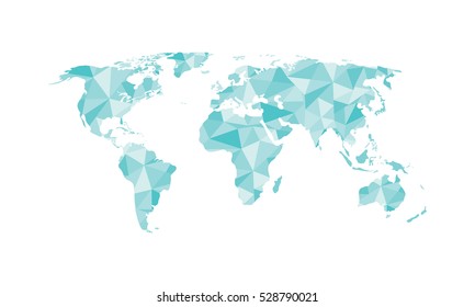 World Map Polygon Vector