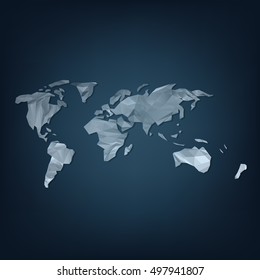 world map polygons vector