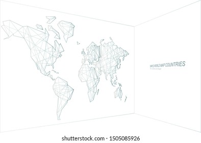 world map for presentation. simple vector map of world countries