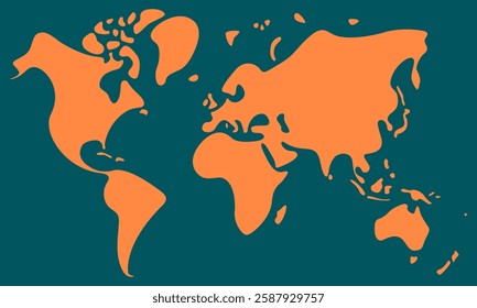 World map revisited with rounded shapes