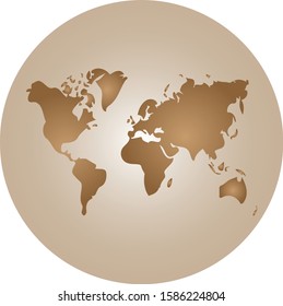 World map sand colour design
