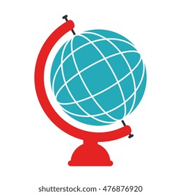 world map school cartoon isolated